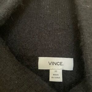 Vince Charcoal Turtleneck Sweater with Zip design